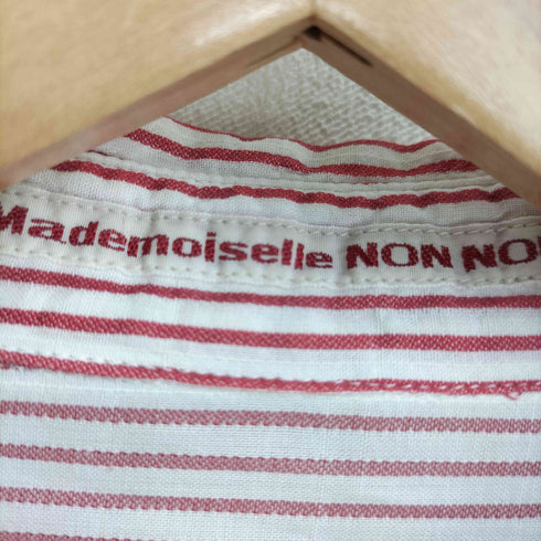 マドモアゼルノンノン mademoiselle NON NON シワ加工 ストライプシャツ レディース