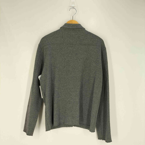カルバンクライン CALVIN KLEIN ウール ポケット 比翼 ジップシャツ メンズ import:M