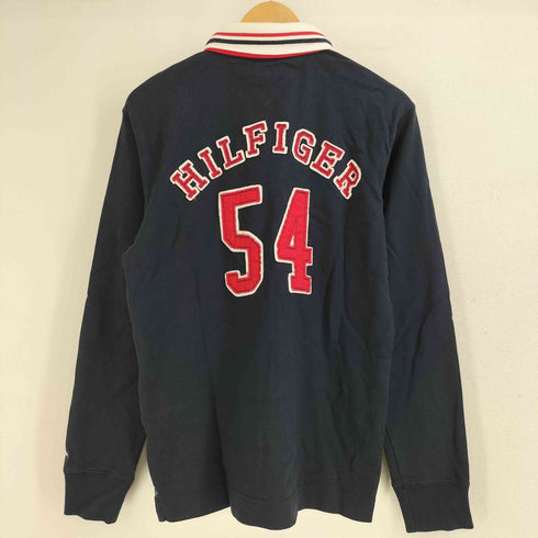 トミーヒルフィガー TOMMY HILFIGER ナンバリング54 パッチ刺繍 ラガーシャツ メンズ import:M