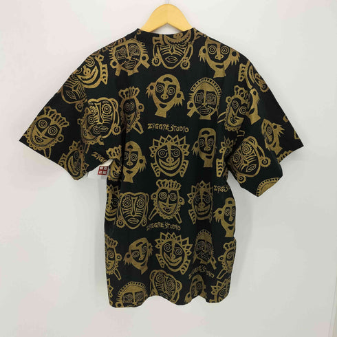 90S BALI ISLAND ZIGGIE STUDIO 総柄 アート プリント Tシャツ メンズ