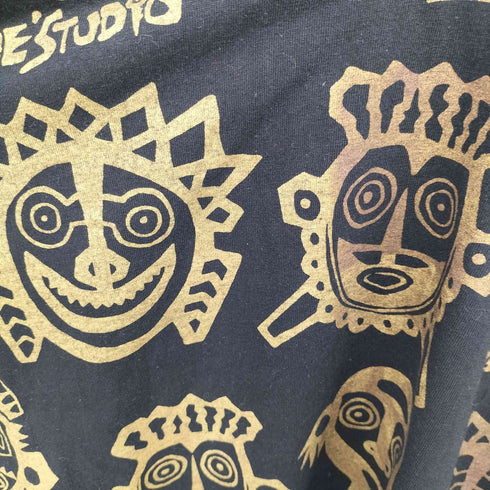 90S BALI ISLAND ZIGGIE STUDIO 総柄 アート プリント Tシャツ メンズ