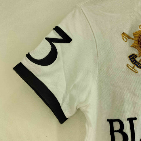 ポロラルフローレン POLO RALPH LAUREN CUSTOM FIT エンブレム ビックボニー 刺繍 BLACK WATCH ナンバリング3 半袖 ゲームシャツ メンズ import:S