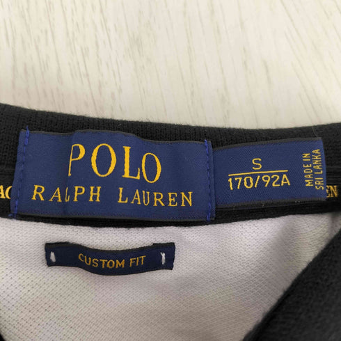 ポロラルフローレン POLO RALPH LAUREN CUSTOM FIT エンブレム ビックボニー 刺繍 BLACK WATCH ナンバリング3 半袖 ゲームシャツ メンズ import:S