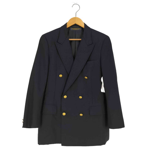 ブルックスブラザーズ BROOKS BROTHERS 紺ブレ 金ボタン ダブルブレスト ウール テーラードジャケット メンズ 90YA5