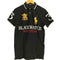ポロラルフローレン POLO RALPH LAUREN CUSTOM FIT エンブレム ビックボニー 刺繍 BLACK WATCH ナンバリング3 半袖 ゲームシャツ メンズ import:S