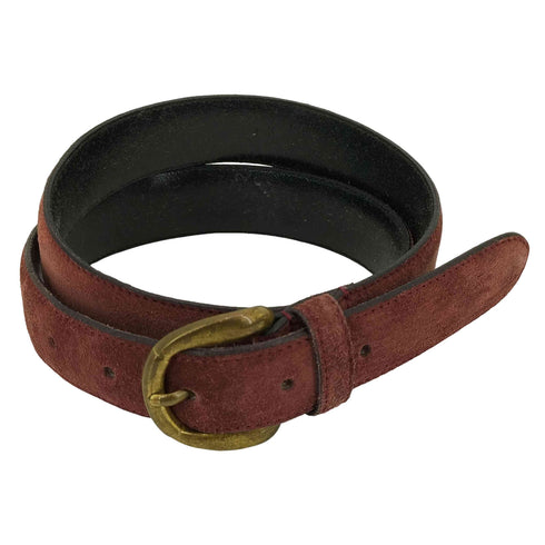 イヴサンローラン Yves Saint Laurent 90S どんぐりモチーフ スエードレザーベルト レディース 80-95