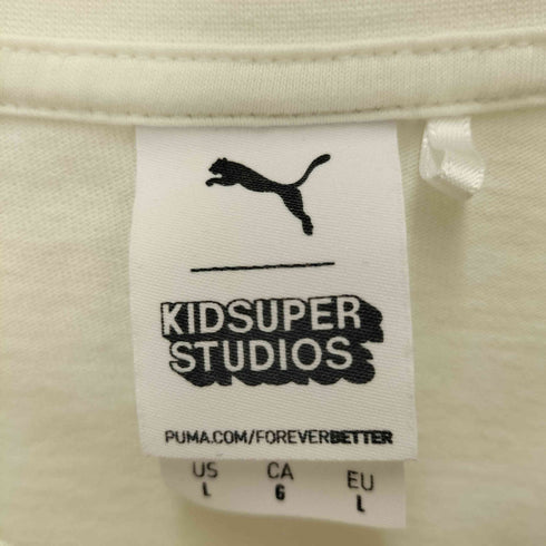 プーマ PUMA ロゴ刺繍 アニマルプリント クルーネック S/S Tシャツ メンズ import:L