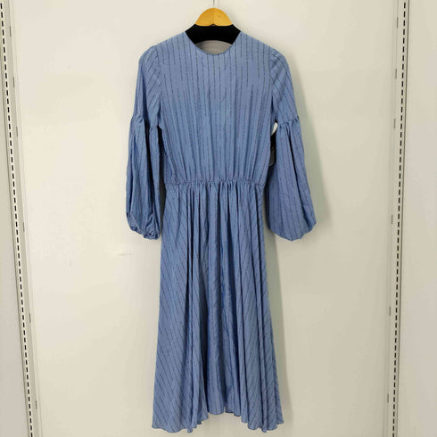 AGLINI シルク100% バックオープン総柄ロングワンピース レディース EUR:38