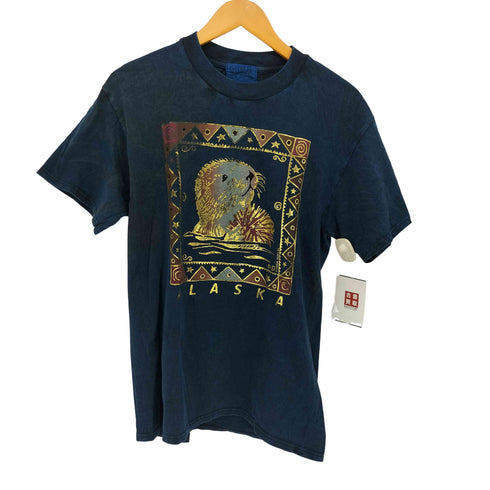 USA製 GUAVA BEACH SEA OTTER ラッコ プリント タイダイ Tシャツ メンズ import:M