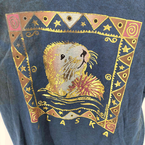 USA製 GUAVA BEACH SEA OTTER ラッコ プリント タイダイ Tシャツ メンズ import:M