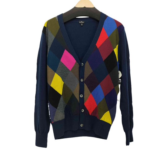 ピーエスポールスミス PS Paul Smith マルチカラーデザインカーディガン メンズ M