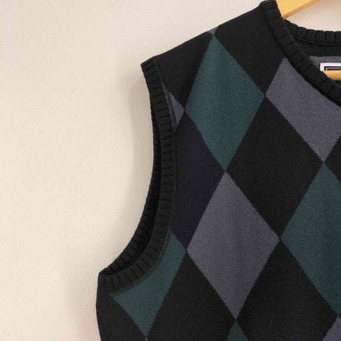 ZOY DRESS CODE INTERNATIONAL ウール100 アーガイル柄 ニットベスト メンズ JPN:3