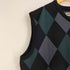 ZOY DRESS CODE INTERNATIONAL ウール100 アーガイル柄 ニットベスト メンズ JPN:3