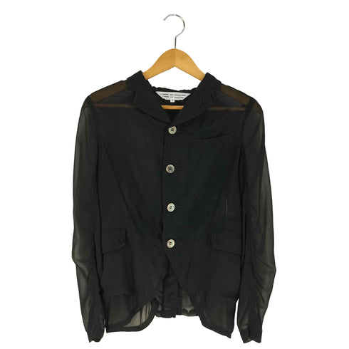 コムデギャルソンコムデギャルソン COMME des GARCONS COMME des GARCONS バックギャザーデザイン 開襟 4B シアー シャツ ジャケット レディース JPN:S