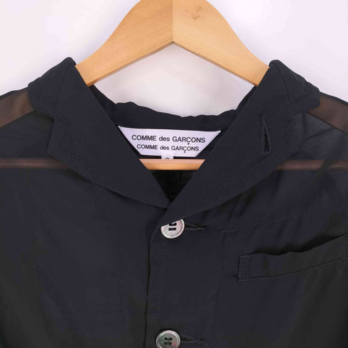 コムデギャルソンコムデギャルソン COMME des GARCONS COMME des GARCONS バックギャザーデザイン 開襟 4B シアー シャツ ジャケット レディース JPN:S
