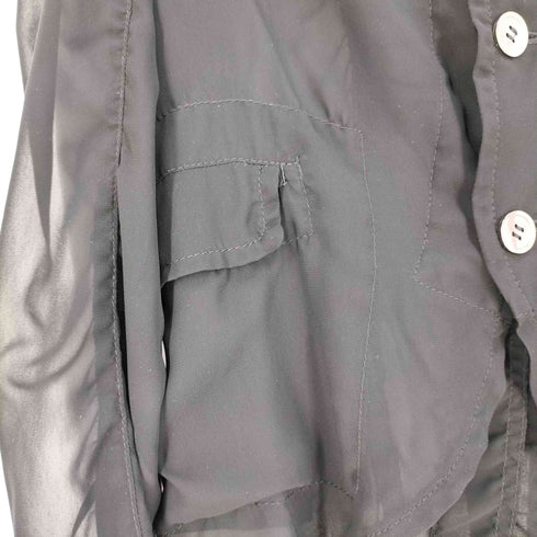 コムデギャルソンコムデギャルソン COMME des GARCONS COMME des GARCONS バックギャザーデザイン 開襟 4B シアー シャツ ジャケット レディース JPN:S