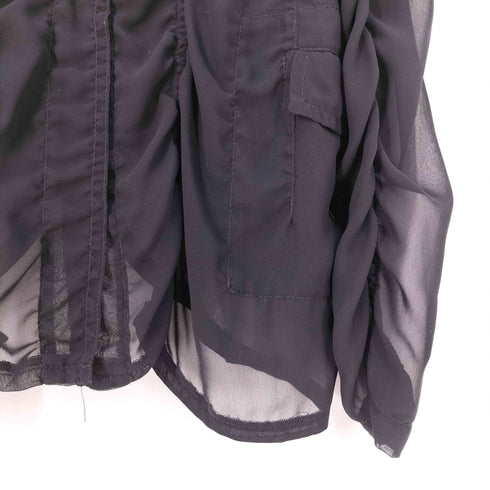 コムデギャルソンコムデギャルソン COMME des GARCONS COMME des GARCONS バックギャザーデザイン 開襟 4B シアー シャツ ジャケット レディース JPN:S