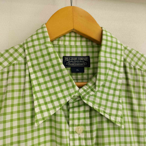 ポロジーンズカンパニーラルフローレン POLO JEANS COMPANY RALPH LAUREN ダブルポケット 半袖 チェックシャツ ビックサイズ メンズ import:XL
