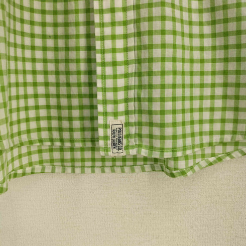 ポロジーンズカンパニーラルフローレン POLO JEANS COMPANY RALPH LAUREN ダブルポケット 半袖 チェックシャツ ビックサイズ メンズ import:XL