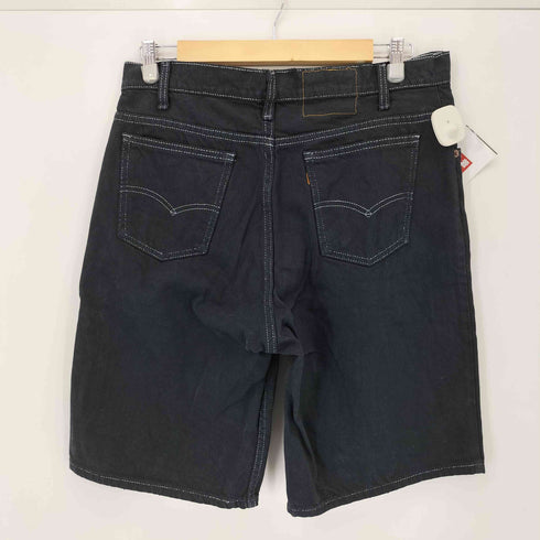リーバイス Levis 90S~00S 575刻印 後染め ブラックデニムショーツ ジップフライ オレンジタブ メンズ