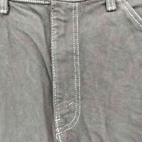 リーバイス Levis 90S~00S 575刻印 後染め ブラックデニムショーツ ジップフライ オレンジタブ メンズ