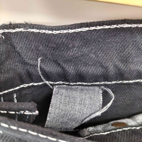 リーバイス Levis 90S~00S 575刻印 後染め ブラックデニムショーツ ジップフライ オレンジタブ メンズ