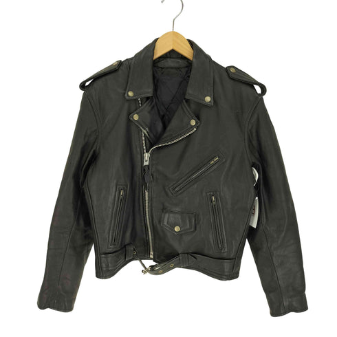 YKK ジップ 中綿 本革 レザー ダブル ライダース ジャケット メンズ
