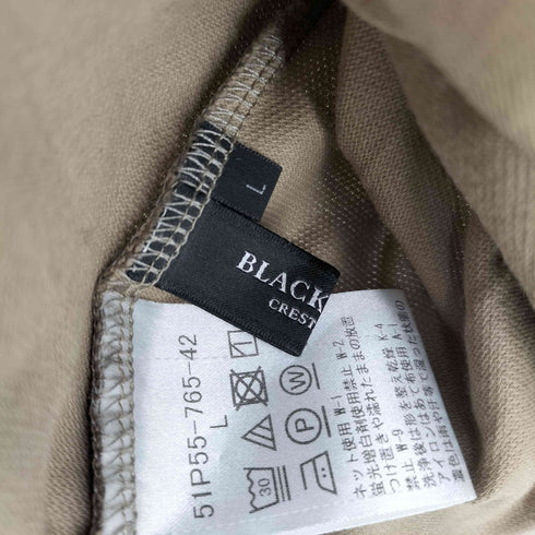 ブラックレーベルクレストブリッジ BLACK LABEL CRESTBRIDGE 襟ノバチェック エンブレムロゴ刺繍 半袖 ポロシャツ メンズ JPN:L