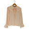 ザラ ZARA フリル リボン ブラウス レディース import:M