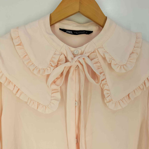 ザラ ZARA フリル リボン ブラウス レディース import:M