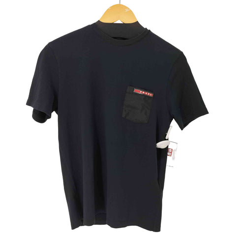 プラダ PRADA ナイロン切替 S/S ポケットTシャツ メンズ import:S