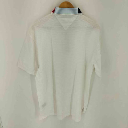 トミーヒルフィガー TOMMY HILFIGER 90S~00S ロゴ刺繍ボーダーS/Sポロシャツ メンズ JPN:L