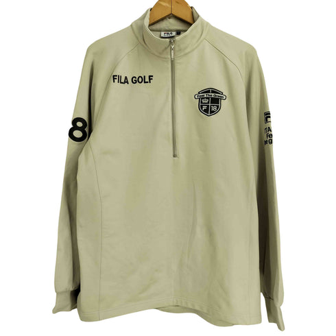 フィラ ゴルフ FILA GOLF エンブレム ナンバリング18 刺繍 ハーフジップ ゴルフウェア メンズ LL