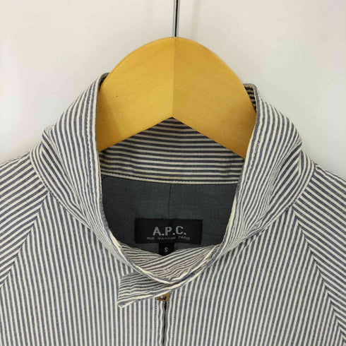 アーペーセー A.P.C. MADE IN LATVIA 00S シアサッカー ストライプ ハリントンジャケット メンズ import:S
