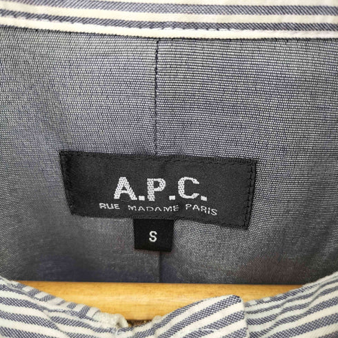 アーペーセー A.P.C. MADE IN LATVIA 00S シアサッカー ストライプ ハリントンジャケット メンズ import:S