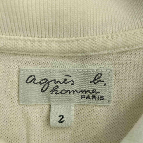 アニエスベーオム Agnes b.homme ロゴ刺繍 半袖 ポロシャツ メンズ JPN:2