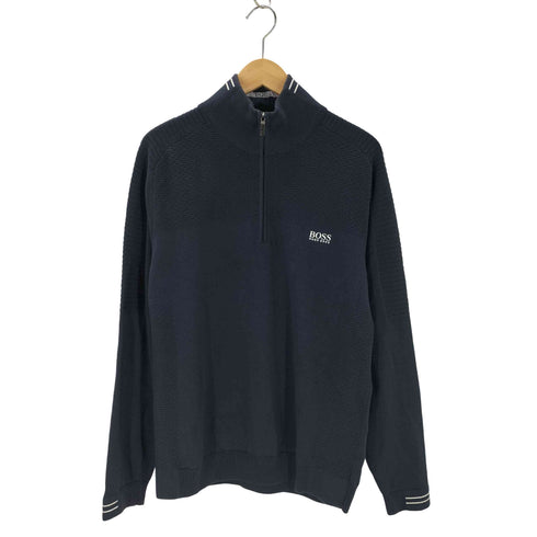 ボスヒューゴボス BOSS HUGO BOSS ロゴプリント ハーフジップニットセーター メンズ import:L