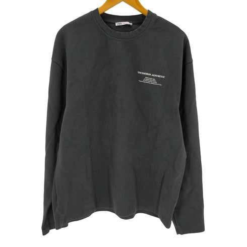 ザラ ZARA プリントロングスリーブTシャツ メンズ JPN:XL