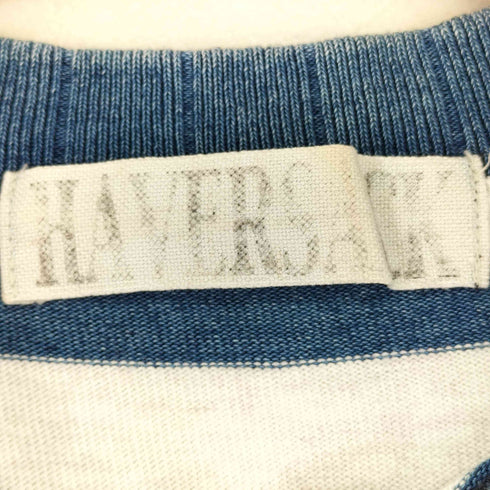 ハバーサック HAVERSACK モックネック ボーダーカットソー メンズ L