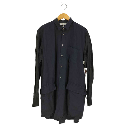 コムデギャルソンシャツ COMME des GARCONS SHIRT フランス製 袖切替 ポケット ロングシャツ メンズ JPN:L