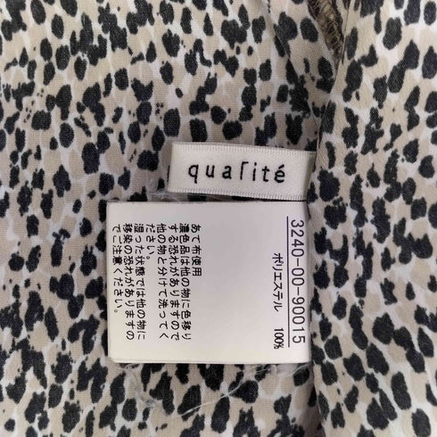 カリテ qualite レオパード ノースリーブ ワンピース レディース