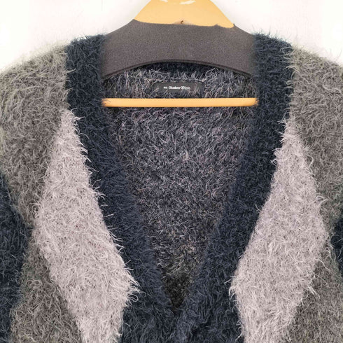 N NUMBER FEATHERY YARN ARGYLE JACQYARD KNIT CARDIGAN メンズ 4