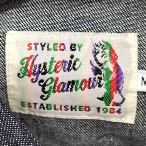 ヒステリックグラマー HYSTERIC GLAMOUR バックロゴ刺繍 ウエスタンデニムシャツ メンズ JPN:M