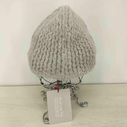 マチュアーハ mature ha. slant cutting knit felt relief cap aran2 カシミヤライニング レディース FREE