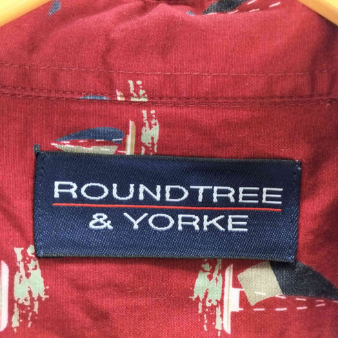 ROUNDTREE&YORKE ヨット柄 半袖シャツ メンズ JPN:XL