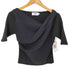 アズールバイマウジー AZUL by moussy 25SS ドレープデザイン5分袖リブニット レディース FREE