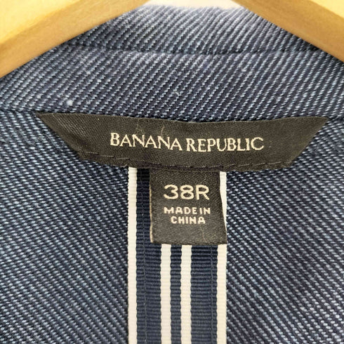 バナナリパブリック BANANA REPUBLIC ウールリネン シングルテーラードジャケット メンズ US:38