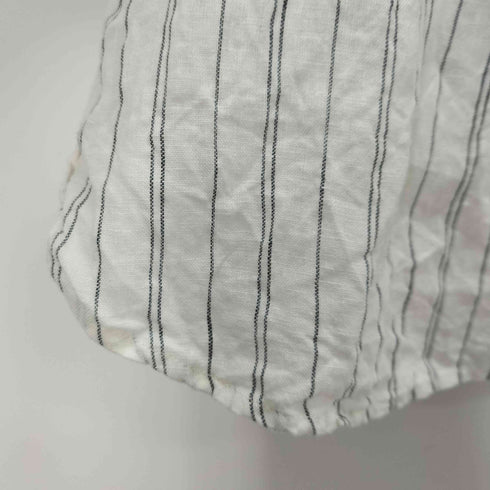 バナナリパブリック BANANA REPUBLIC ストライプ L/S リネンシャツ レディース JPN:M