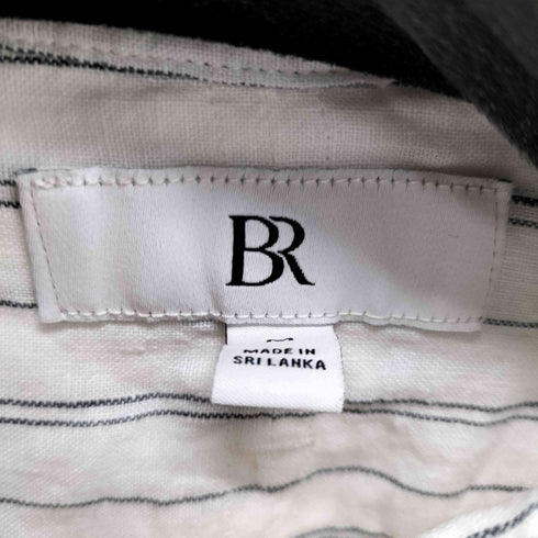 バナナリパブリック BANANA REPUBLIC ストライプ L/S リネンシャツ レディース JPN:M