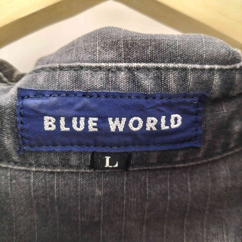 BLUE WORLD リップストップワークシャツ メンズ JPN:L